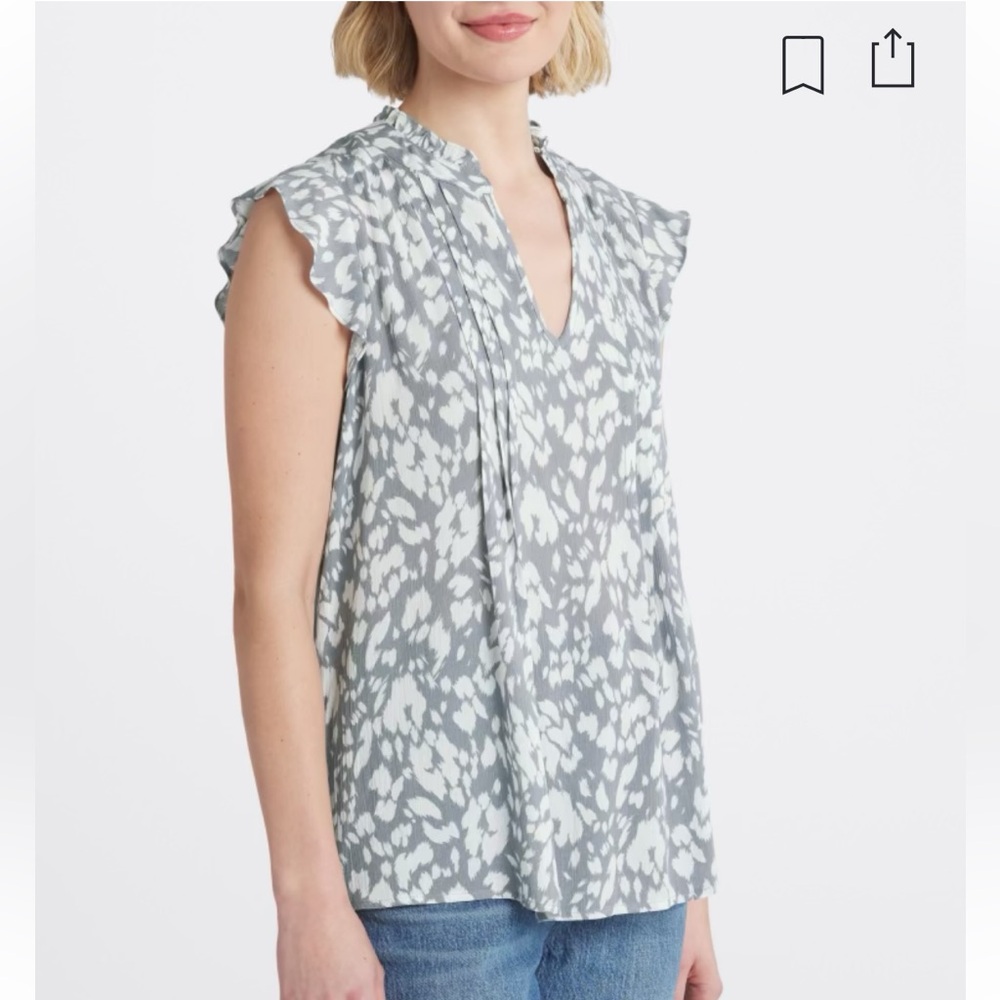 Fun 2 Fun, flutter sleeve top, XL